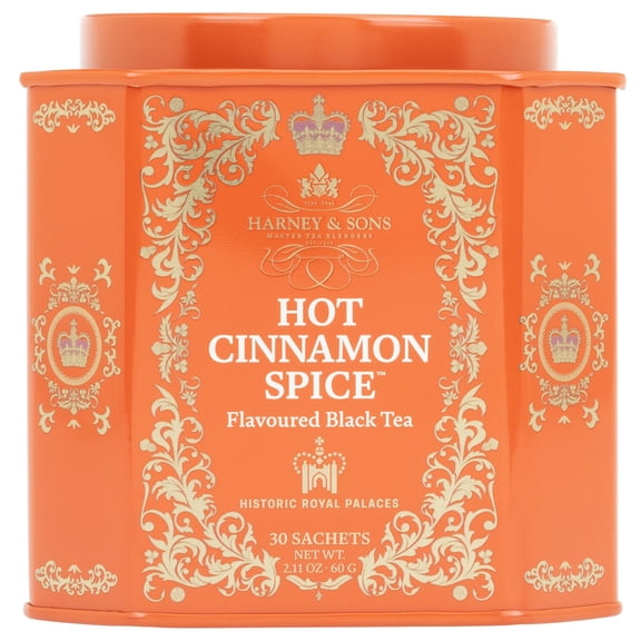 Harney & Sons Cinnamon Spice Tea Tin Sachets Black Orange