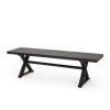 Antique Black Aluminum Outdoor Bench with X-Shaped Legs