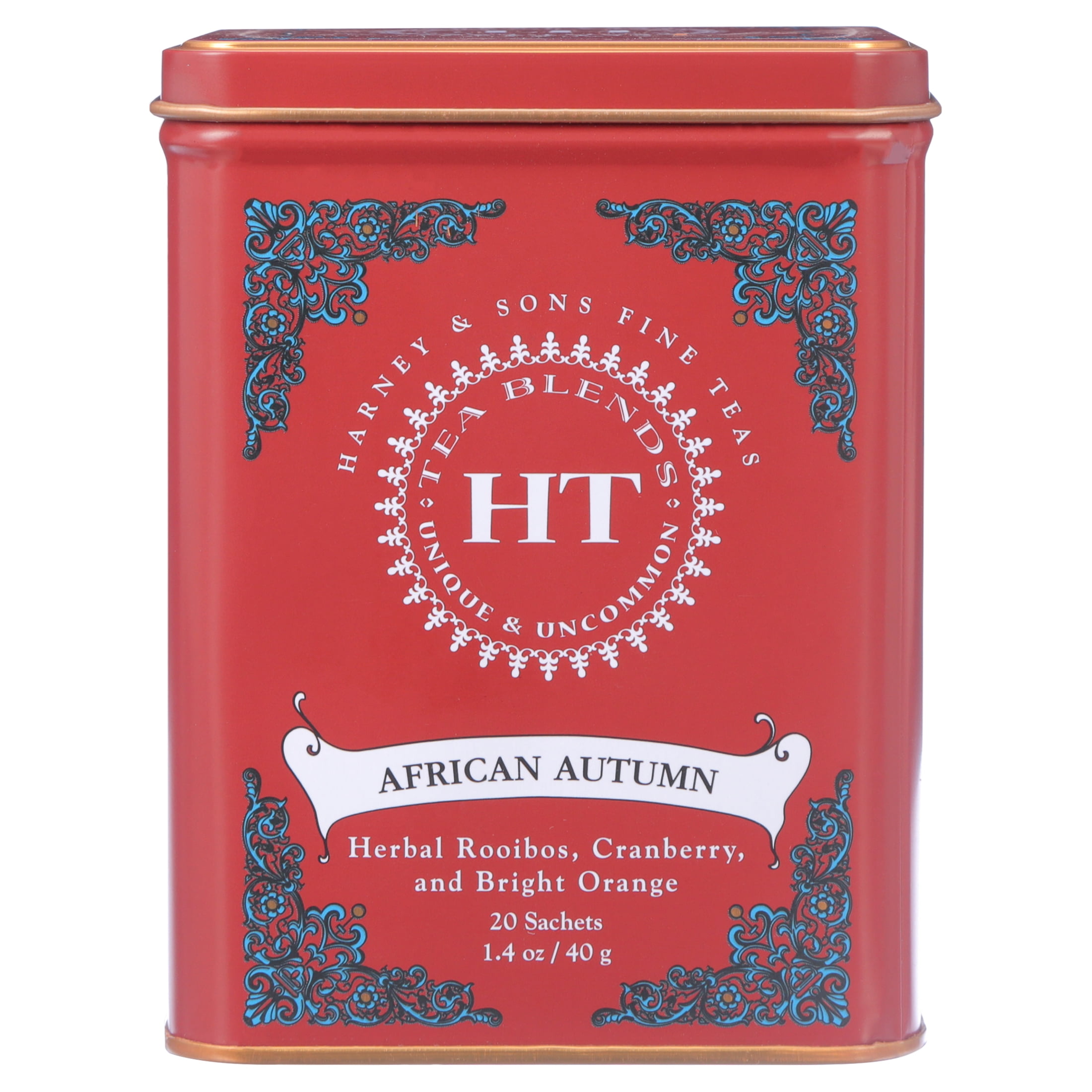 Harney & Sons, African Autumn Herbal Tea, Red Bush with Cranberry and