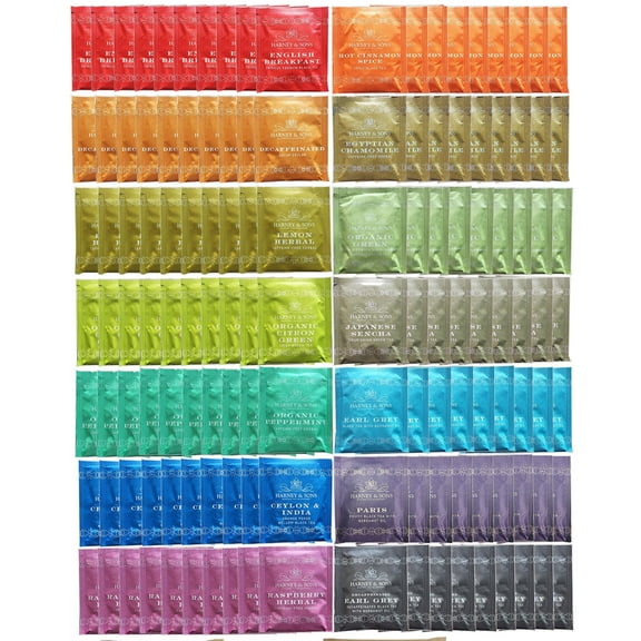 Harney Sons Assorted Tea Bag Sampler 140 Count Great for Breakrooms Offices Food Service Tea Sampler