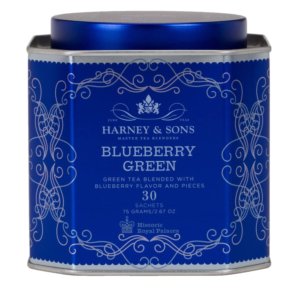 Harney & Sons Blueberry Green Tea , 30 sachets, Historic Royal Palaces Collection Blueberry 30