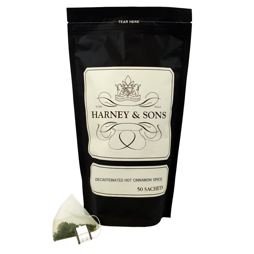 Harney & Sons Decaffeinated Hot Cinnamon Spice Tea - 50 Count Sachet Bag