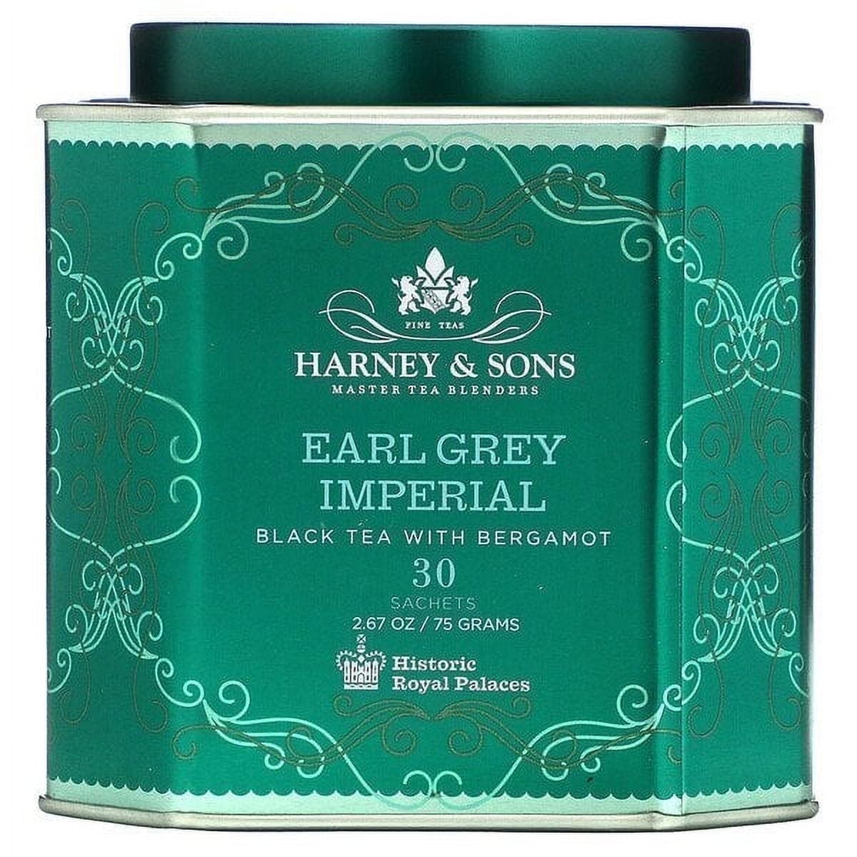 Harney & Sons Black Tea Earl Grey Imperial 30 Sachets 2.11 oz Pack of 4