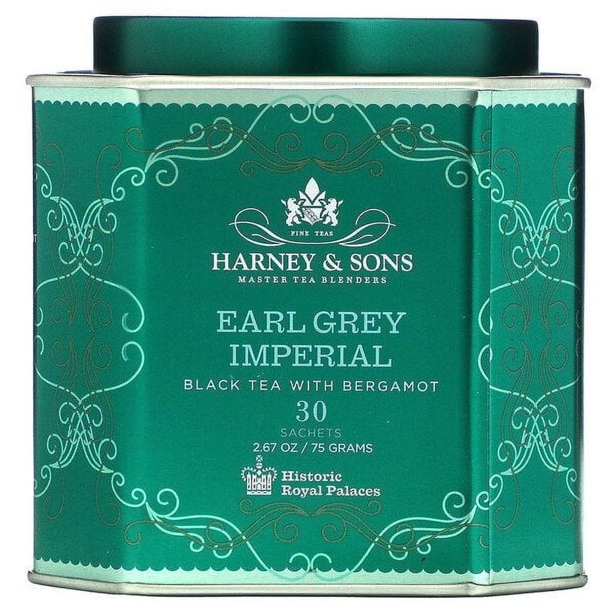 Harney & Sons, Earl Grey Imperial, Black Tea with Bergamot, 30 Sachets, 2.67 oz