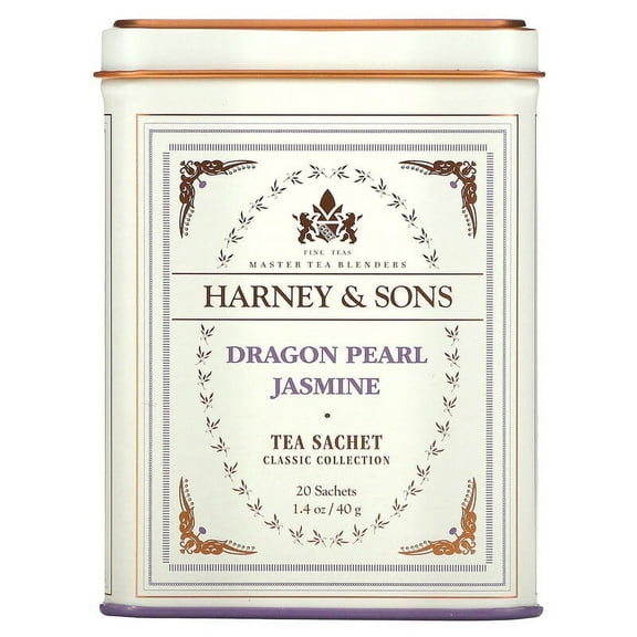 Harney & Sons Fine Teas Dragon Pearl Jasmine 20 Tea Sachets 1.4 oz (40 g) Pack of 2