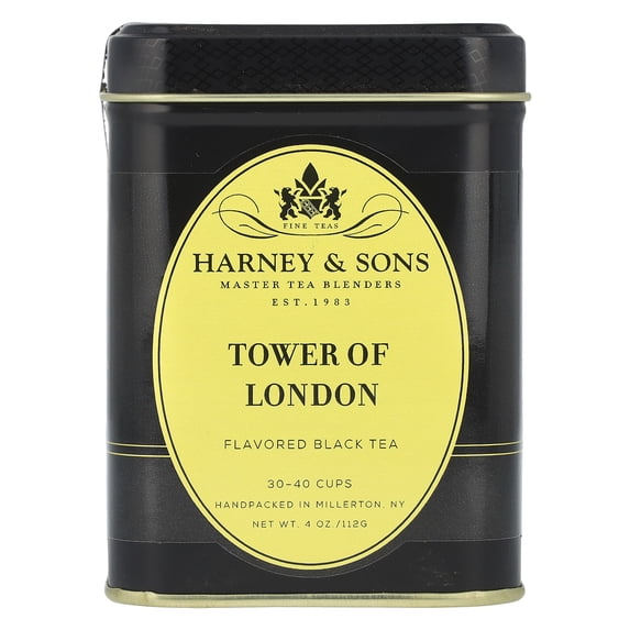 Harney & Sons Flavored Black Tea, Tower of London, 4 oz (112 g)