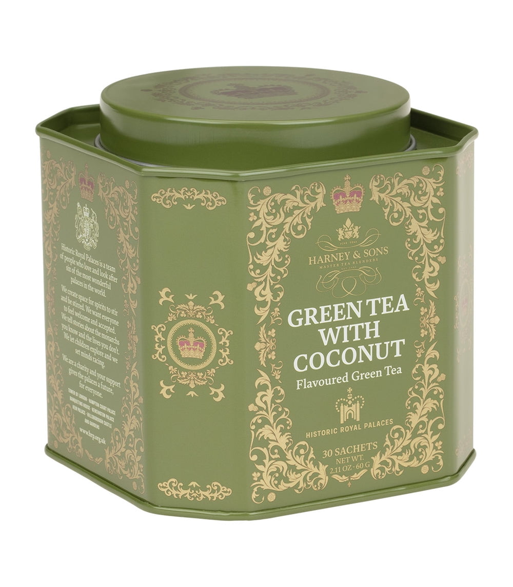 Harney & Sons, Green Tea with Coconut, Ginger and Vanilla, 30 Sachets ...