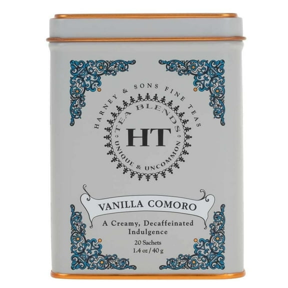 Harney & Sons, Vanilla Comoro Tea, 20 Tea Sachets, 1.4 oz (40 g) (Pack of 2)