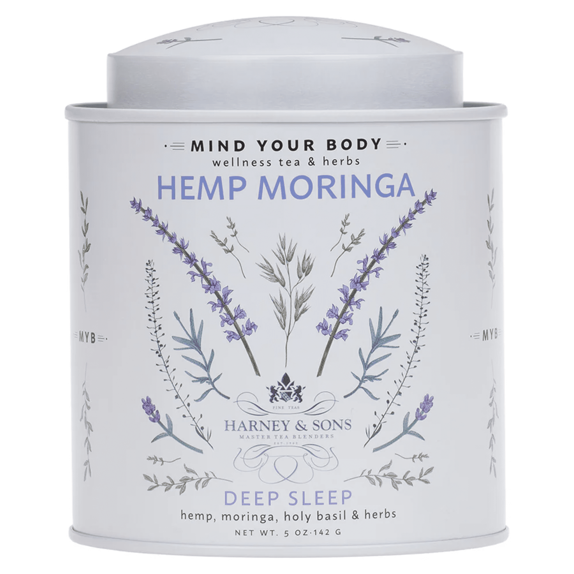 Harney & Sons Hemp Moringa Blend, Wellness Tea, Deep Sleep Blend, Loose, 5 Ounce