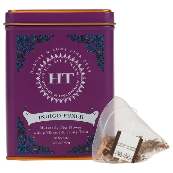 Harney & Sons Indigo Punch Tea, 1.4 ounce, 20 Count tin, HT Collection