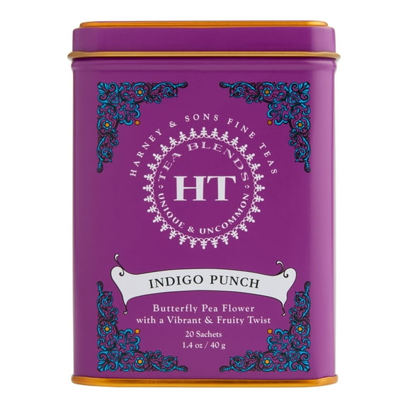 Harney & Sons Indigo Punch Tea Sachets 20 ea 1.4 oz. Pack of 3