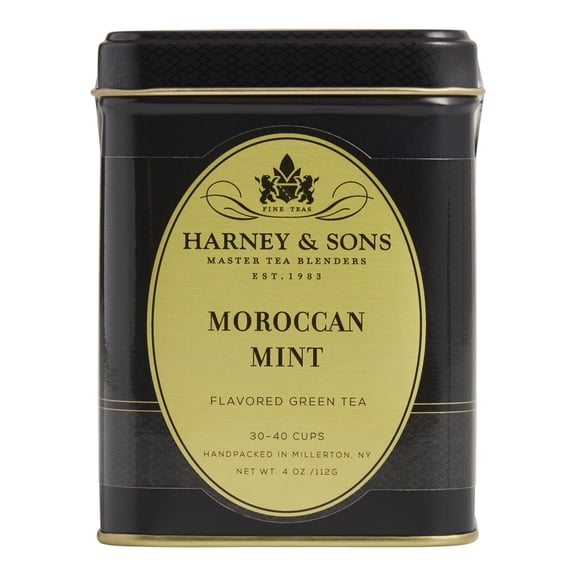 Harney & Sons Moroccan Mint Loose Leaf Green Tea Tin 4 oz. Pack of 3