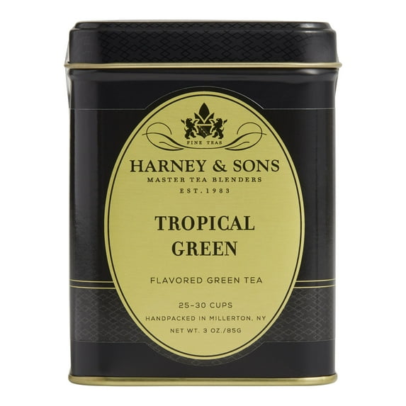 Harney & Sons Tropical Green Loose Leaf Green Tea Tin 3 oz. Pack of 4