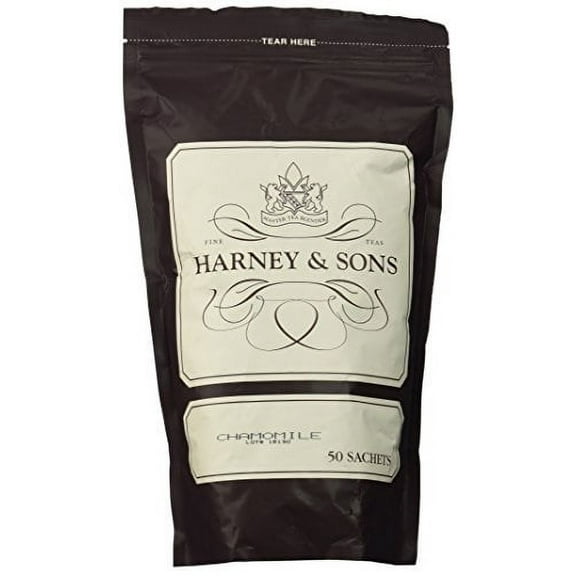 Harney and Sons Chamomile CaffeineFree Premium Herbal Tea Bag of 50 Sachets