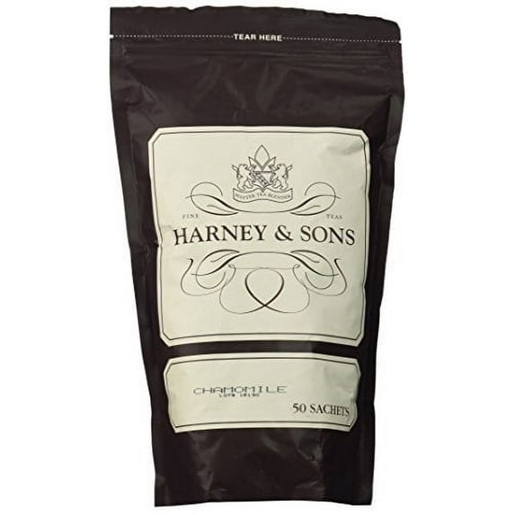 Harney and Sons Chamomile CaffeineFree Premium Herbal Tea Bag of 50 Sachets