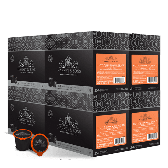 Harney and Sons Hot Cinnamon Spice Single Serve Tea Pods, 96 Pack