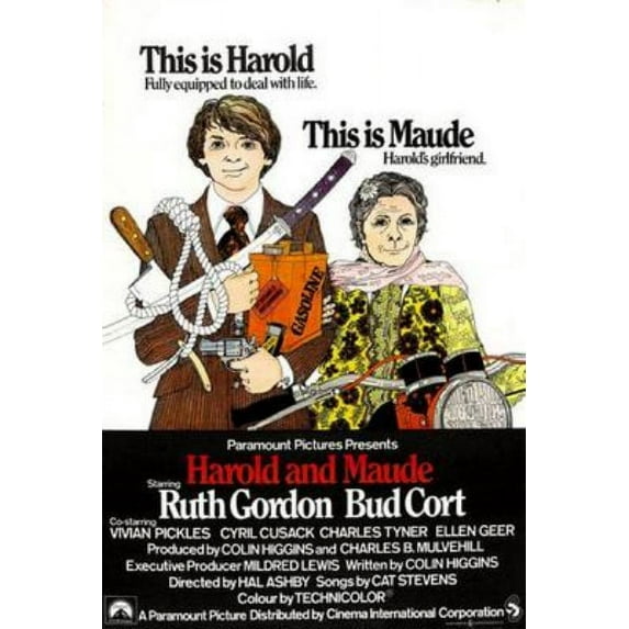 Harold And Maude Movie Poster Metal Print 12x16 Large Print on Metal 12x16 Square Adults Poster Time