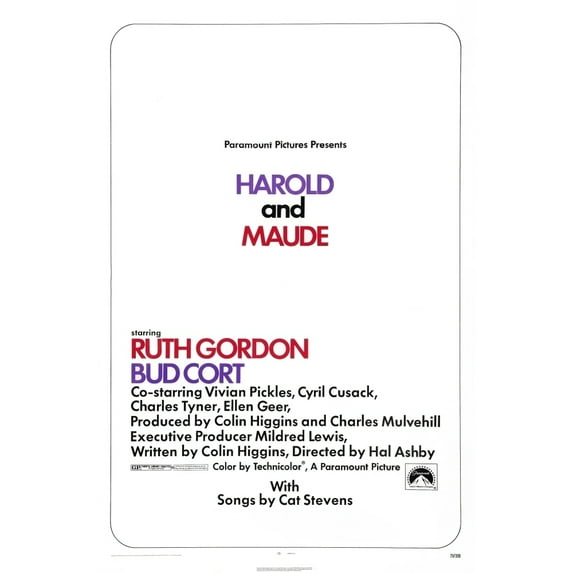 Harold And Maude Us Poster Art 1971 Movie Poster Masterprint (11 x 17)