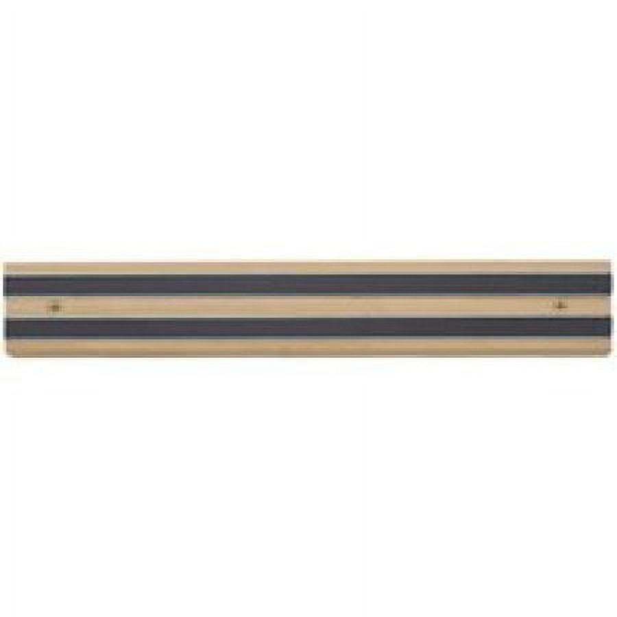 Harold's Kitchen 12-Inch Black and Wood Magnetic Knife Holder