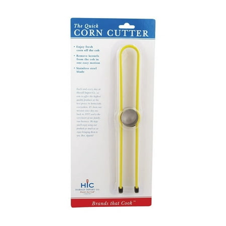 Harold Import Yellow Stainless Steel Corn Cutter