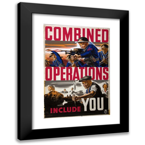 Harold Pym 11x14 Black Modern Framed Museum Art Print Titled - Combined Operations Include You (Between 1939 and 1946)