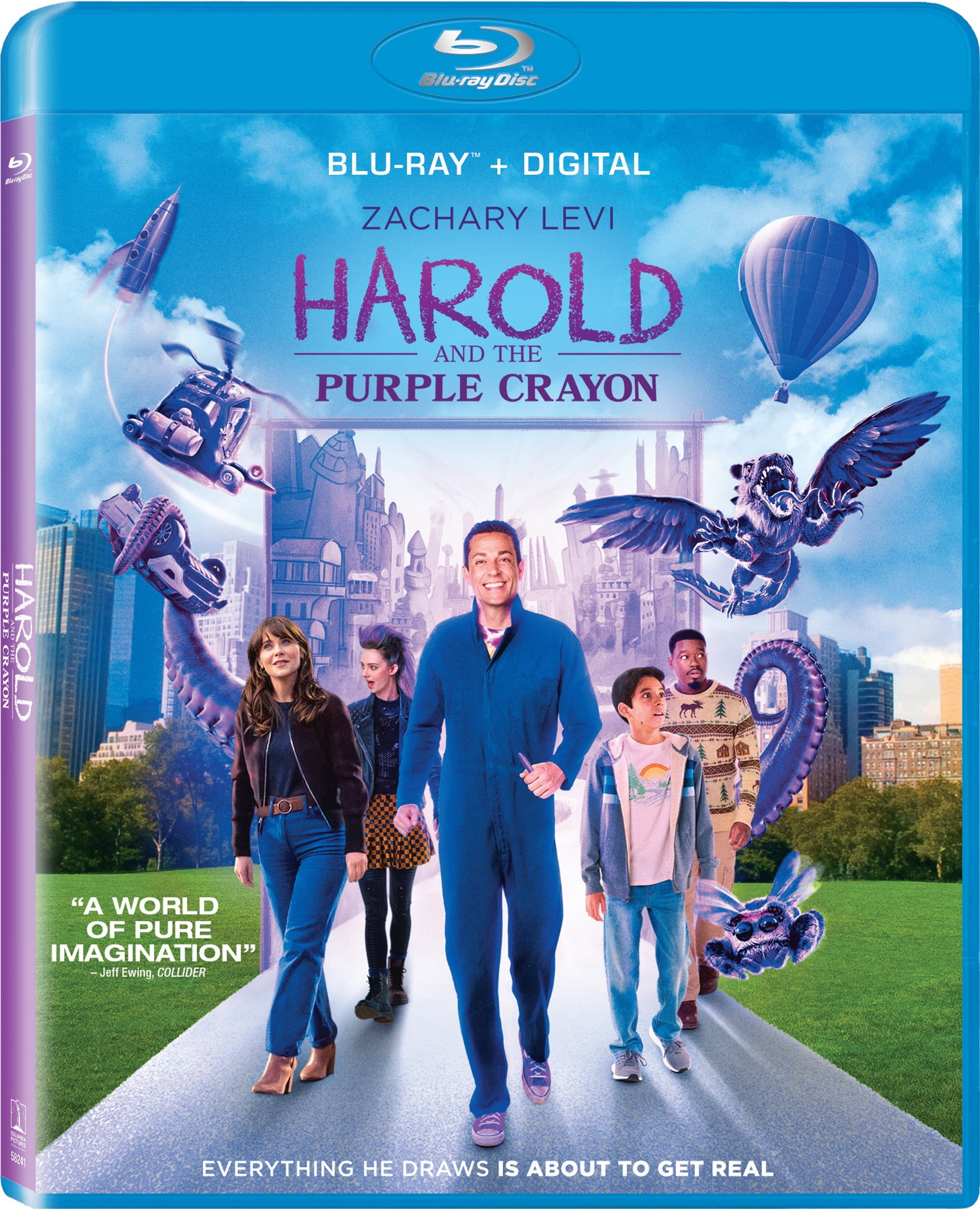 Walmart Black Friday Deals 2025 - Harold & the Purple Crayon (Blu-Ray + Digital Copy) Sony Action & Adventure