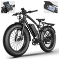 thumbnail image 1 of Haroma Electric Scooter Bike, 26"x4.0" Fat Tire E Bike, 500W (Peak 1000) Motor, 48V 15.6Ah Removable Electric Bike for Adults, 60 Miles & 25 mph, Electric Bicycle with 7 Speed and Front Suspension, 1 of 9