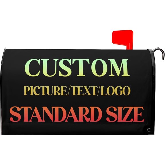 Harooni Personalized Custom Mailbox Covers Magnetic Standard Size 18x21 Inch Add Photo Picture Name Logo Text Uniqu Mailbox Wraps Customized Seasonal Post Letter Box Cover for Home Gadern Decor