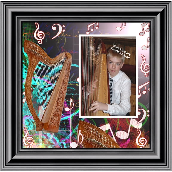 Harp, Concert Band Personalized Picture Frame,, 10X10 3519
