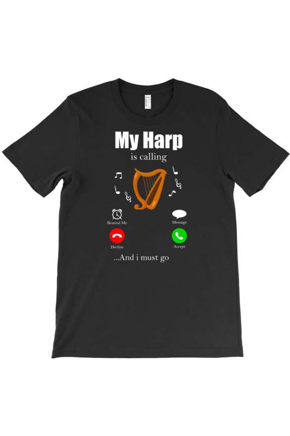 Harp Music Zither Instrument Funny Angel Strings Holiday Graphic T-Shirt - Must-Have G11843, Up to 5XL