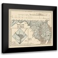 thumbnail image 1 of Harper 18x15 Black Modern Framed Museum Art Print Titled - Maryland, Delaware - Harper 1845, 1 of 5