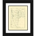 thumbnail image 1 of Harper 20x24 Black Ornate Wood Framed with Double Matting Museum Art Print Titled - Texas, Route of 1st Santa Fe Express - Harper 1844, 1 of 4