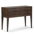 thumbnail image 1 of Simpli Home Harper 40 inch Wide Solid Wood Mid-Century Modern Hallway Console Table in Walnut Brown, 1 of 10