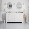 thumbnail image 1 of Harper 60" Double Bathroom Vanity with White Cabinet and Quartz Top, 1 of 8