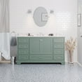 thumbnail image 1 of Harper 60" Single Bathroom Vanity with Sage Green Cabinet and Carrara Marble Top, 1 of 5