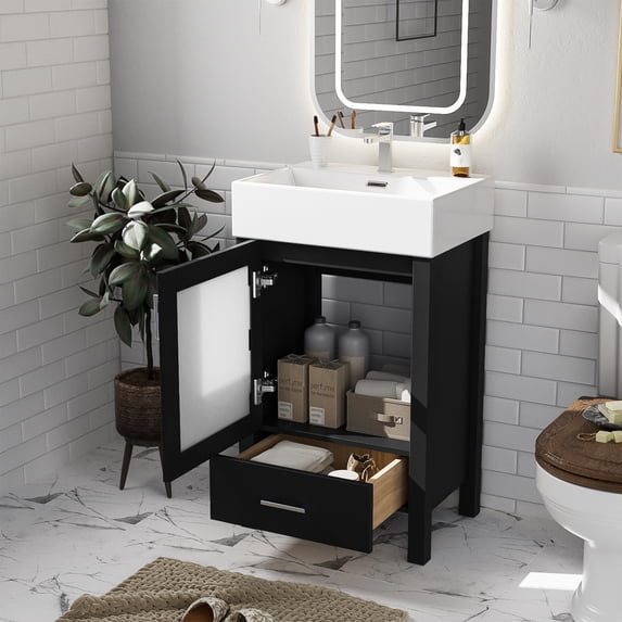 Harper & Bright Designs 20" Bathroom Vanity with Sink and Storage for Small Space