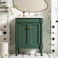 thumbnail image 1 of Harper & Bright Designs 24" Small Bathroom Vanity with Sink, Bathroom Storage Cabinet with 2-Tier Shelves, Green, 1 of 16