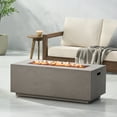 thumbnail image 1 of Harper & Bright Designs 40" MGO Propane Backyard Fire Pit, Outside Rectangular Concrete Fire Pit with 40000 BTU, Tank Cover Not Included, Dark Gray, 1 of 16