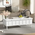 thumbnail image 1 of Harper & Bright Designs Extendable Coffee Table with Lift Top, Modern Center Table with Extend Hidden Storage and Drawers for Living Room, White, 1 of 19