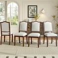 thumbnail image 1 of Harper & Bright Designs Farmhouse Dining Chairs Set of 4, Upholstered Chairs with High Back, Wood Kitchen Chairs, Cherry, 1 of 12