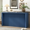 thumbnail image 1 of Harper & Bright Designs Fluted Wood Console Table , Minimalist Acacia Wood Entryway Table for Study and Entryway , Navy Blue, 1 of 9
