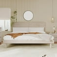 Harper & Bright Designs King Bed Frame with Headboard, Solid Wood