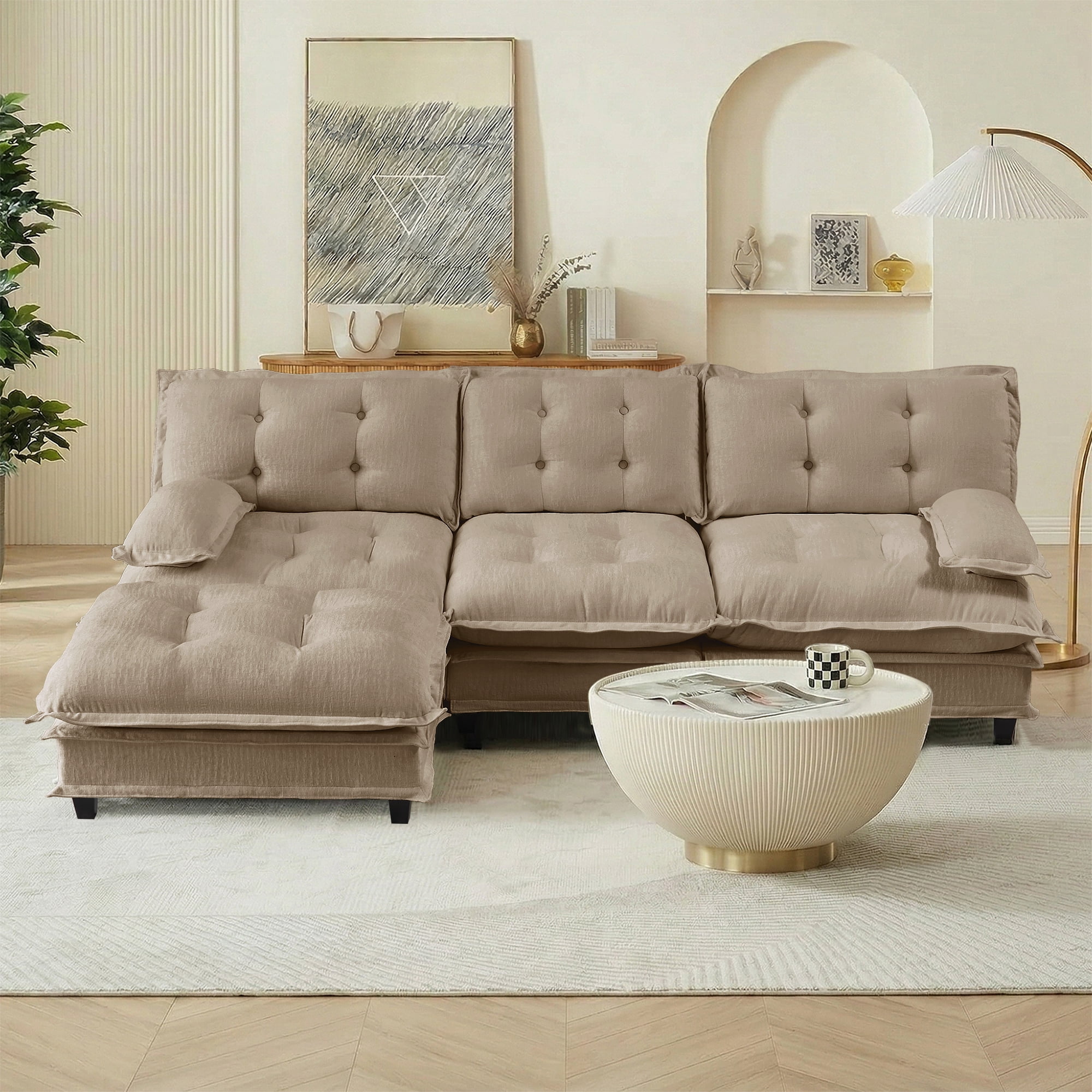 Harper & Bright Designs L Shaped Modular Sectional Sofa, Modern ...