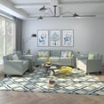 thumbnail image 1 of Harper&Bright Designs Living Room 3-Piece Contemporary Upholstered Sofa Set (Gray), 1 of 14