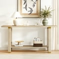 thumbnail image 1 of Harper & Bright Designs Minimalist Console Table with Storage, Wood Entryway Table with Open Shelf, Natural, 1 of 17