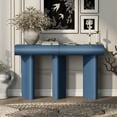 thumbnail image 1 of Harper & Bright Designs Modern Console Table with Curved Drawers, Narrow Entryway Table with Wood Geometric Legs, Navy Blue, 1 of 16