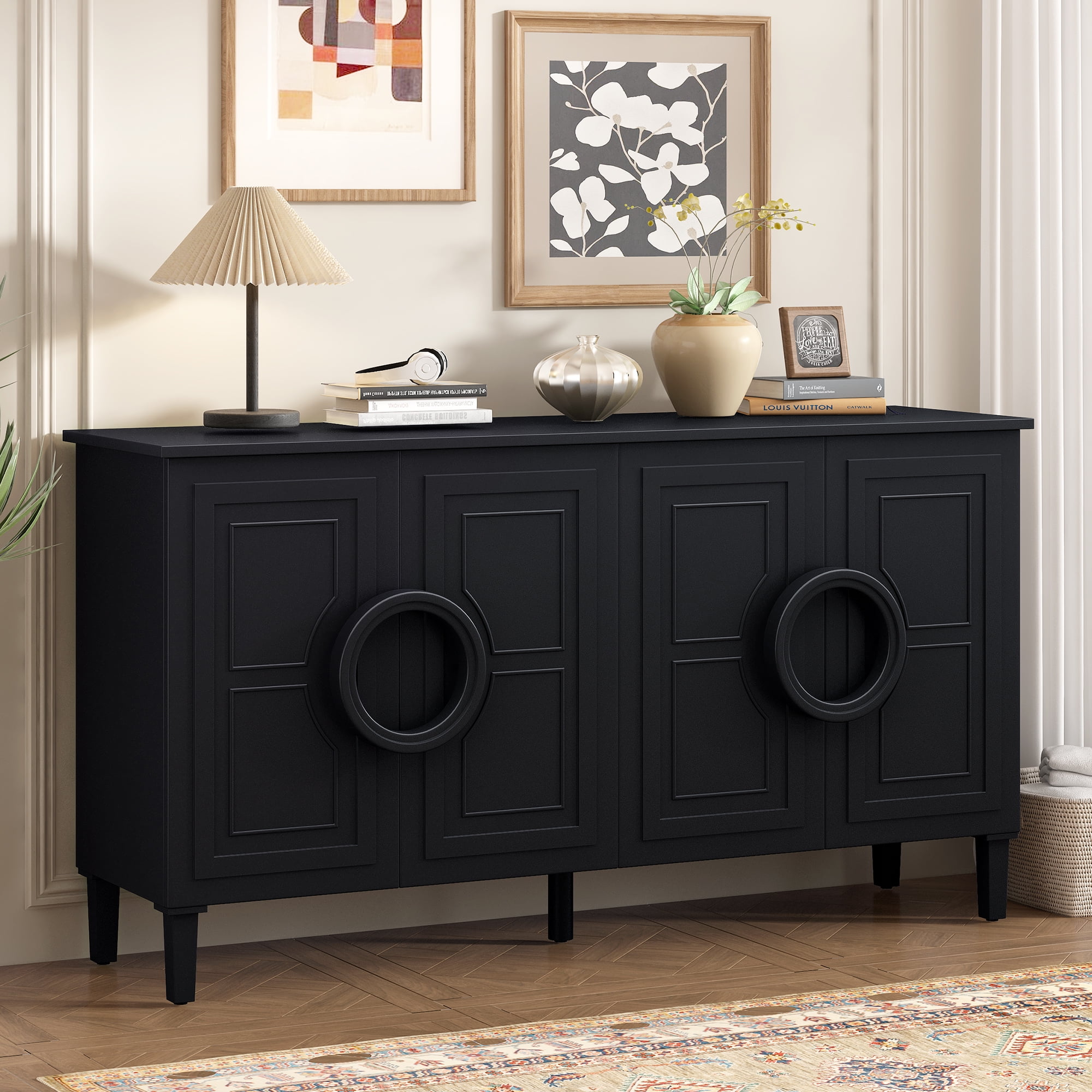Harper & Bright Designs Modern Sideboard Cabinet with Storage, Wood ...