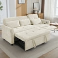 thumbnail image 1 of Harper & Bright Designs Sectional Sofa with Pull Out Bed, Convertible Sofa Sleeper with Storage Ottoman, Corduroy U-shaped Sectional Sofa with USB and Cup Holders , Beige, 1 of 17