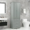 thumbnail image 1 of Harper & Bright Designs Tall Bathroom Storage Cabinet with Drawers and Doors, Modern Bathroom Floor Storage Cabinet with Shelf, Gray, 1 of 13