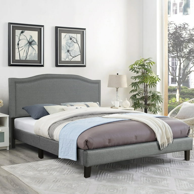 「Harper's: July」 【フレームサイズ 27×22cm】 Harper & Bright Designs Upholstered Standard Bed with